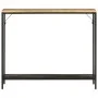 Mesa consola madera maciza mango rugosa y hierro 90x30x75 cm by , Side tables - Ref: Foro24-372729, Price: 86,49 €, Discount: %