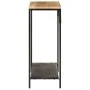 Mesa consola madera maciza mango rugosa y hierro 90x30x75 cm by , Side tables - Ref: Foro24-372729, Price: 86,49 €, Discount: %