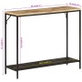 Mesa consola madera maciza mango rugosa y hierro 90x30x75 cm by , Side tables - Ref: Foro24-372729, Price: 95,58 €, Discount: %