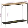 Mesa consola madera maciza mango rugosa y hierro 90x30x75 cm by , Side tables - Ref: Foro24-372729, Price: 86,49 €, Discount: %