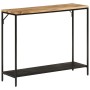 Mesa consola madera maciza mango rugosa y hierro 90x30x75 cm by , Side tables - Ref: Foro24-372729, Price: 95,58 €, Discount: %