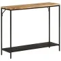 Mesa consola madera maciza mango rugosa y hierro 90x30x75 cm by , Side tables - Ref: Foro24-372729, Price: 86,49 €, Discount: %