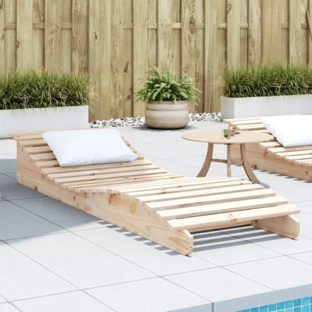 Massive Liegestuhl aus Kiefernholz 205x60x31,5 cm von , Liegen - Ref: Foro24-832572, Preis: 81,09 €, Rabatt: %