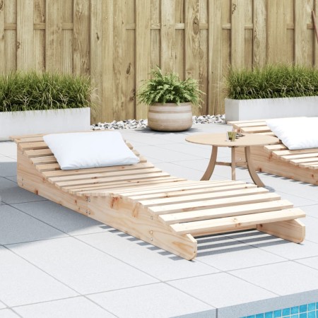 Tumbona de madera maciza de pino 205x60x31,5 cm de , Tumbonas - Ref: Foro24-832572, Precio: 81,22 €
