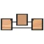 Perchero de pared madera maciza de acacia y hierro 90x1x35 cm by , Hat and coat racks - Ref: Foro24-372743, Price: 58,44 €, D...