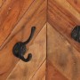 Massiver Wandgarderobenständer aus Akazienholz und Eisen 90x1x35 cm von , Hut- und Garderobenständer - Ref: Foro24-372743, Pr...
