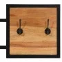 Perchero de pared madera maciza de acacia y hierro 90x1x35 cm by , Hat and coat racks - Ref: Foro24-372743, Price: 58,44 €, D...