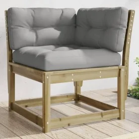 Ecksofa für den Garten und Kissen aus imprägniertem Holz, 73x73x78 cm. von , Outdoor-Sofas - Ref: Foro24-844688, Preis: 101,8...