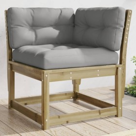 Sofá esquinero jardín y cojines madera impregnada 73x73x78 cm de , Sofás de exterior - Ref: Foro24-844688, Precio: 102,86 €, ...