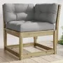 Sofá esquinero jardín y cojines madera impregnada 73x73x78 cm by , Outdoor sofas - Ref: Foro24-844688, Price: 101,83 €, Disco...