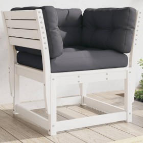 Gartensofa mit Armlehnen, Kissen aus massivem weißem Kiefernholz. von , Outdoor-Sofas - Ref: Foro24-844695, Preis: 109,77 €, ...