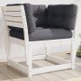 Sofá de jardín reposabrazos cojines madera maciza pino blanco by , Outdoor sofas - Ref: Foro24-844695, Price: 109,77 €, Disco...