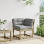 Sofá esquinero jardín y cojines madera impregnada 73x73x78 cm by , Outdoor sofas - Ref: Foro24-844688, Price: 102,86 €, Disco...