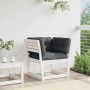 Sofá de jardín reposabrazos cojines madera maciza pino blanco by , Outdoor sofas - Ref: Foro24-844695, Price: 109,77 €, Disco...