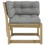 Ecksofa für den Garten und Kissen aus imprägniertem Holz, 73x73x78 cm. von , Outdoor-Sofas - Ref: Foro24-844688, Preis: 102,8...