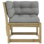 Sofá esquinero jardín y cojines madera impregnada 73x73x78 cm by , Outdoor sofas - Ref: Foro24-844688, Price: 101,83 €, Disco...