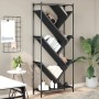Estantería de madera de ingeniería y metal negro 79x30x180 cm by , Bookcases and shelves - Ref: Foro24-845431, Price: 97,83 €...