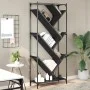 Regal aus Ingenieurholz und schwarzem Metall 79x30x180 cm von , Bücherregale und Regale - Ref: Foro24-845431, Preis: 96,57 €,...