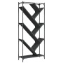 Regal aus Ingenieurholz und schwarzem Metall 79x30x180 cm von , Bücherregale und Regale - Ref: Foro24-845431, Preis: 97,83 €,...