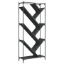 Regal aus Ingenieurholz und schwarzem Metall 79x30x180 cm von , Bücherregale und Regale - Ref: Foro24-845431, Preis: 96,57 €,...