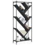 Estantería de madera de ingeniería y metal negro 79x30x180 cm by , Bookcases and shelves - Ref: Foro24-845431, Price: 97,83 €...
