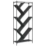 Estantería de madera de ingeniería y metal negro 79x30x180 cm by , Bookcases and shelves - Ref: Foro24-845431, Price: 97,83 €...