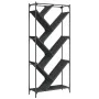 Regal aus Ingenieurholz und schwarzem Metall 79x30x180 cm von , Bücherregale und Regale - Ref: Foro24-845431, Preis: 96,57 €,...