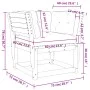 Gartensofa mit Armlehnen, Kissen aus massivem Douglasienholz. von , Outdoor-Sofas - Ref: Foro24-844697, Preis: 96,15 €, Rabat...