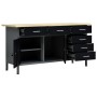 Black steel workbench 160x60x85 cm by vidaXL, Work tables - Ref: Foro24-145348, Price: 407,27 €, Discount: %