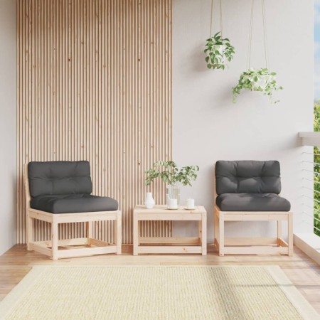 Sofás de jardín con cojines 2 uds madera maciza de pino by , Outdoor sofas - Ref: Foro24-844704, Price: 130,12 €, Discount: %