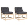 Sofás de jardín con cojines 2 uds madera maciza de pino by , Outdoor sofas - Ref: Foro24-844704, Price: 130,12 €, Discount: %
