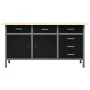 Werkbank aus schwarzem Stahl, 160 x 60 x 85 cm von vidaXL, Arbeitstische - Ref: Foro24-145348, Preis: 488,88 €, Rabatt: %