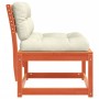 Gartensofas mit 2 Kissen aus massivem Pinienholz in brauner Wachsfarbe. von , Outdoor-Sofas - Ref: Foro24-844706, Preis: 167,...