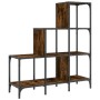 Estantería madera ingeniería y metal roble ahumado 92x30x102 cm by , Bookcases and shelves - Ref: Foro24-845438, Price: 70,72...