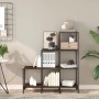 Estantería madera ingeniería y metal roble ahumado 92x30x102 cm by , Bookcases and shelves - Ref: Foro24-845438, Price: 70,72...