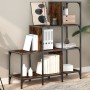Regal aus Holz, Ingenieurwesen und Metall, Eiche geräuchert, 92x30x102 cm. von , Bücherregale und Regale - Ref: Foro24-845438...