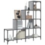 Regal aus Holz, Ingenieurwesen und Metall in Grau Sonoma 122x30x132 cm. von , Bücherregale und Regale - Ref: Foro24-845444, P...