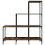 Estantería madera ingeniería y metal roble ahumado 92x30x102 cm by , Bookcases and shelves - Ref: Foro24-845438, Price: 70,72...