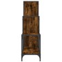 Estantería madera ingeniería y metal roble ahumado 92x30x102 cm by , Bookcases and shelves - Ref: Foro24-845438, Price: 70,72...
