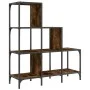 Regal aus Holz, Ingenieurwesen und Metall, Eiche geräuchert, 92x30x102 cm. von , Bücherregale und Regale - Ref: Foro24-845438...