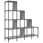 Regal aus Holz, Ingenieurwesen und Metall in Grau Sonoma 122x30x132 cm. von , Bücherregale und Regale - Ref: Foro24-845444, P...