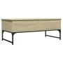 Mesa de centro madera ingeniería metal roble Sonoma 100x50x40cm by , Coffee table - Ref: Foro24-845377, Price: 74,71 €, Disco...