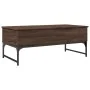 Mesa de centro madera ingeniería metal roble marrón 100x50x40cm by , Coffee table - Ref: Foro24-845380, Price: 78,64 €, Disco...