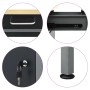 Black steel workbench 160x60x85 cm by vidaXL, Work tables - Ref: Foro24-145348, Price: 407,27 €, Discount: %