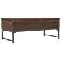 Mesa de centro madera ingeniería metal roble marrón 100x50x40cm by , Coffee table - Ref: Foro24-845380, Price: 78,64 €, Disco...
