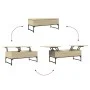 Mesa de centro madera ingeniería metal roble Sonoma 100x50x40cm by , Coffee table - Ref: Foro24-845377, Price: 74,71 €, Disco...