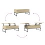 Mitteltisch aus Sonoma-Eiche mit Metallrahmen, 100x50x40cm. von , Couchtisch - Ref: Foro24-845377, Preis: 75,60 €, Rabatt: %