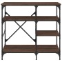 Küchenregal aus braunem Metall und Holzwerkstoff 90x40x84 cm. von , Behälter für Küchenutensilien - Ref: Foro24-845425, Preis...