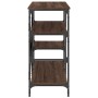 Estantería de cocina madera ingeniería metal marrón 90x40x84 cm by , Kitchen utensil containers - Ref: Foro24-845425, Price: ...