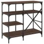 Estantería de cocina madera ingeniería metal marrón 90x40x84 cm de , Contenedores para utensilios de cocina - Ref: Foro24-845...